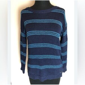 Hatley Blue Crew Neck Striped Sweater nwt